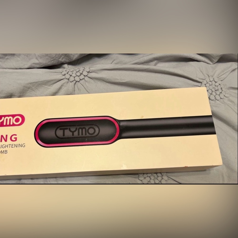 TYMO Black and Pink Hair Straightening Comb